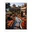 Horloge murale moderne avec art indien beige et jardins moghols-99631511