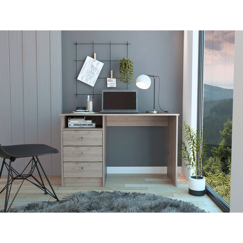 Bureau d'ordinateur 3 tiroirs, une tablette