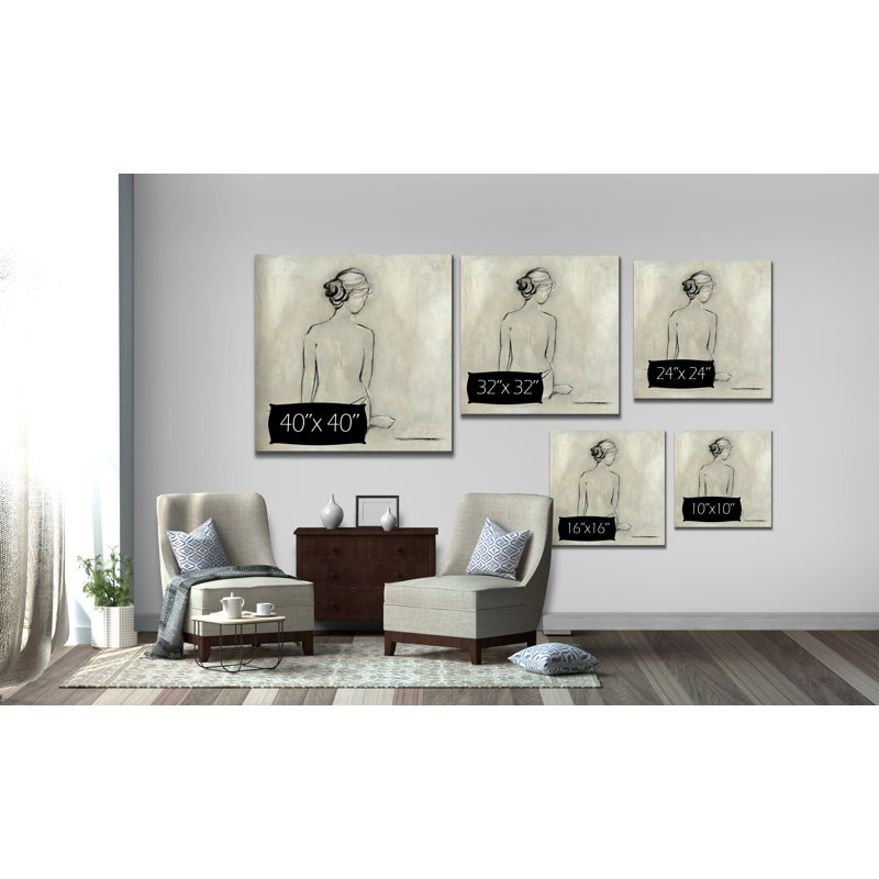 « bainer i drawing »-impression sur toile tendue, H 24 po x l 24 po x P 1,5 po