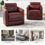 Ensemble de chaises pivotantes en cuir véritable 28,74 po Marion (ensemble de 2)-90213991