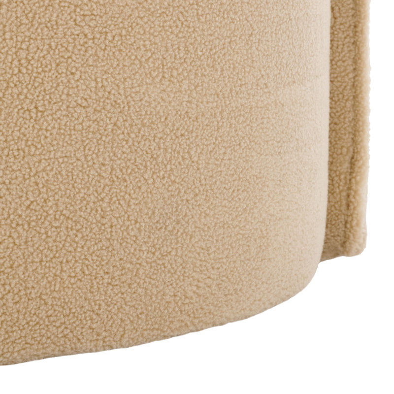 Sans accoudoirs de 23,2 po de largeur Jojo, Fausse laine d'agneau beige