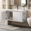 Meuble-lavabo mural flottant avec lavabo en céramique