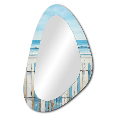 Lurdes - Coastal Metal Art Decor - Miroir mural asymétrique