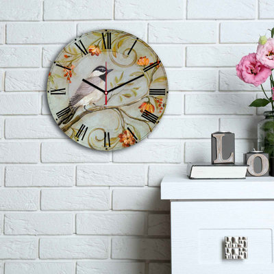 Horloge murale élégante Elegant, 11,8 pouces de diamètre | 100% panneau de fibres à densité moyenne avec une épaisseur de 0,2 pouce | Design élégant pour la maison ou le bureau | La montre moderne ajoute de la sophistication à n'importe quel espa
