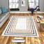 Stylish Woven Carpet, 4 x 6 Feet, 100% Polyester | Antibacterial, 3D Digital Printing, Non-Slip PVC Felt Dot Underside | Machine Washable, 0.4 in Pile Height, Perfect for Living Room & Bedroom Decor-943492628