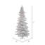 Flocked White Spruce Slim Artificial Christmas Tree LED Light-321760026
