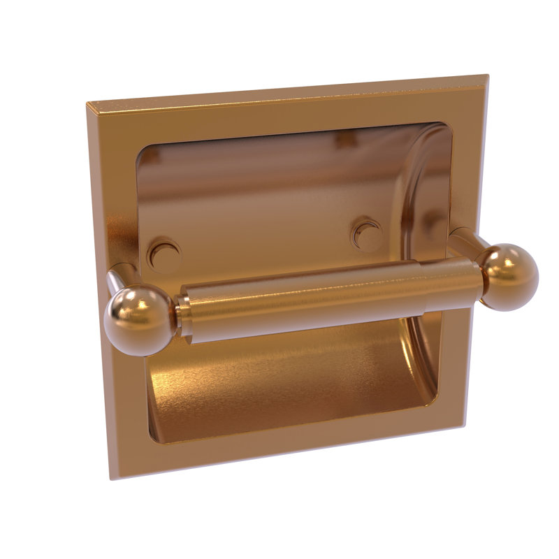 Dalston Recessed Toilet Paper Holder, Brushed Bronze