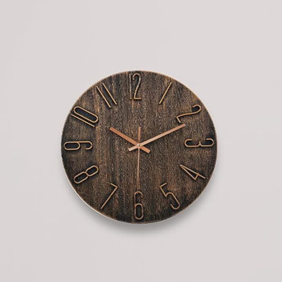 Bridjette Manufactured Wood Wall Clock