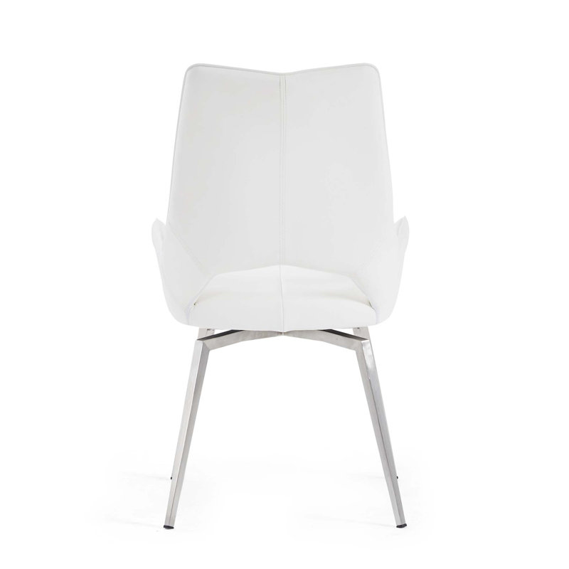 Chaise de salle à manger pivotante Jack (ensemble de 2), Blanc