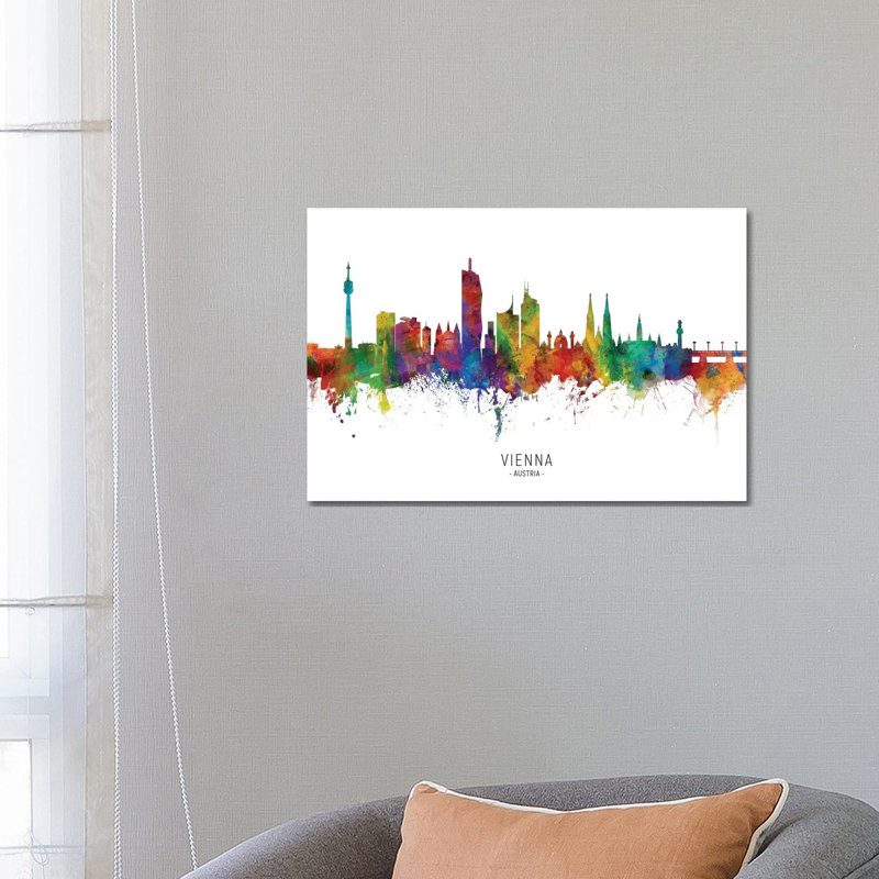 Vienna Austria Skyline by Michael Tompsett - Wrapped Canvas Gallery-Wrapped Canvas Giclée