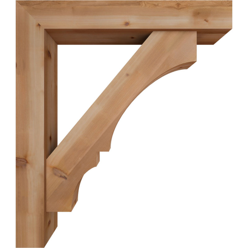 Support de bloc Balboa avec entretoise décalée, 48 x 42, Cèdre rouge occidental de l 7 1/2 po (lisse)