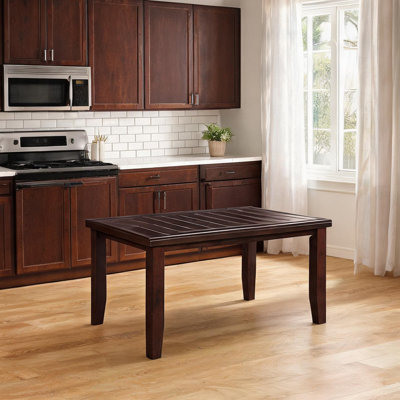 Table de salle à manger rectangulaire avec placage en érable