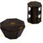 Ensemble de table basse, table basse et salon de 31,5 po en noyer noir octogonal noir (ensemble de deux pièces)-2077311687