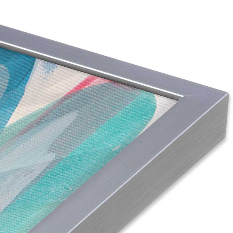 Go with the Flow - ensemble de 2 impressions, 36 po x 24 po, Impression encadrée, Chrome poli