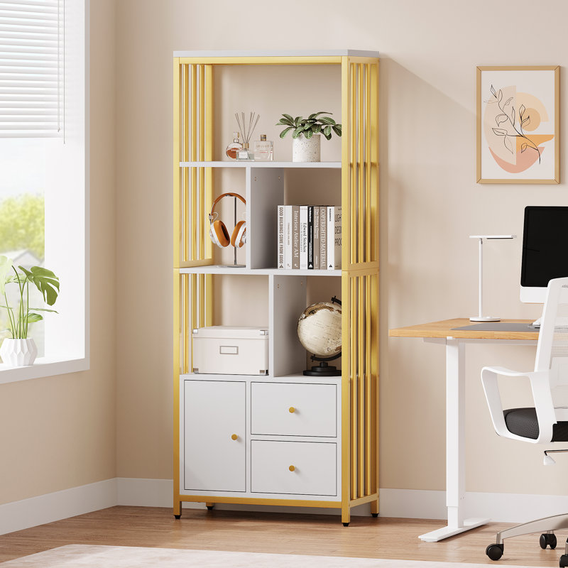 159.6 cm H x 60 cm W Iron Bookcase