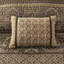 Courtepointe brune / dorée 6 pièces avec coussins - Double, Motifs de feuilles, Pops dorés, Accents de conception polyvalents, Literie facile d'entretien-120264913
