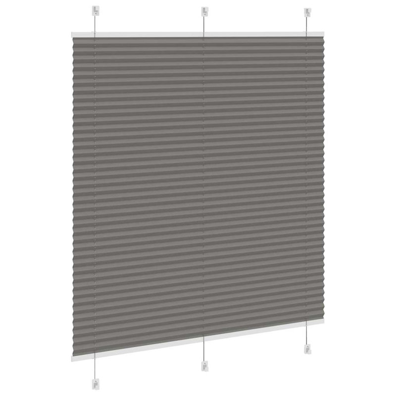 Room Darkening Pleated Blind, 115cmW x 150cmL, Anthracite