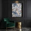 Abstrait aquarelle 96, art mural sur toile grise