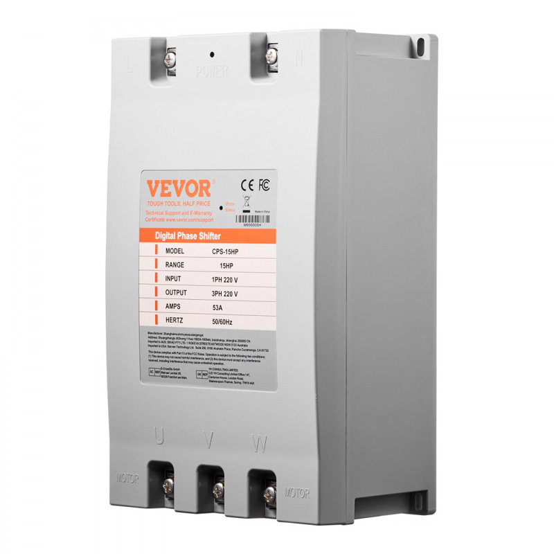 3 Phase Converter 15HP 53A 220V Single to 3 Phase 220V Input/Output