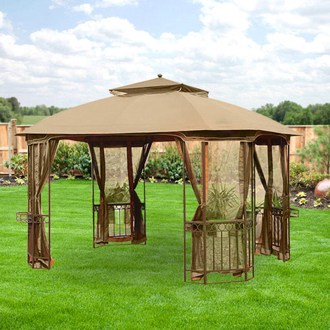 Garden Winds Beige Fabric Replacement Canopy for Gazebo Garden Winds