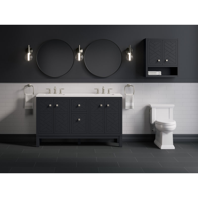 Beauxline 60-In Bathroom Vanity Set, Slate Gray