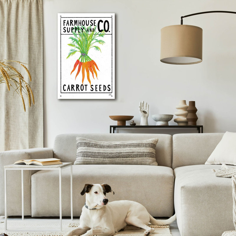 «Kitchen Garden Seed Packet 4» par Melissa Averinos, art mural en verre acrylique, H 36 po x l 24 po x P 0,2 po
