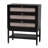 Euradell Baxton Studio Shirin Mid-Century Beige Fabric And Black Wood 3-Drawer Chest