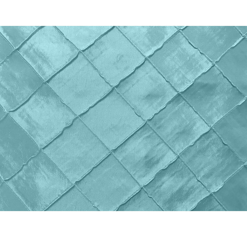 Pintuck Tailored Window Valance, 58"W x 5"L, Aqua