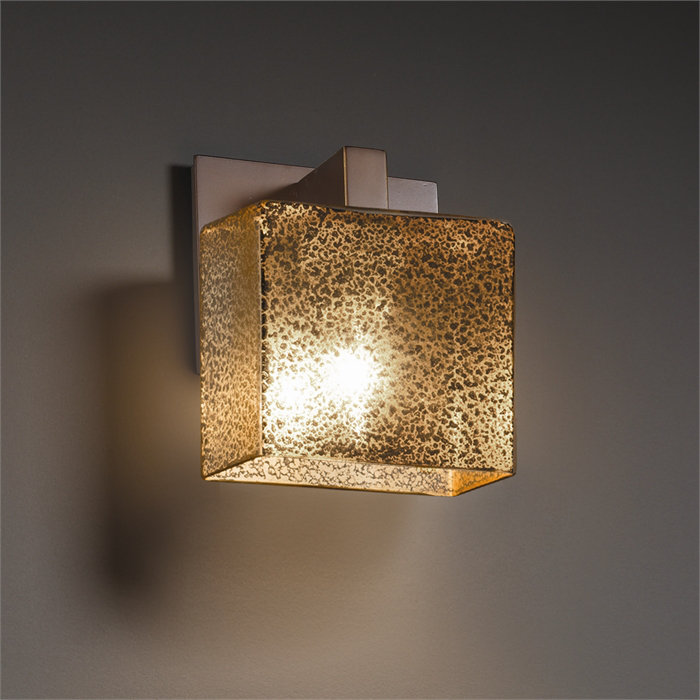 Appliquee à bras 1 lumière del Crowther, Chrome poli, Ruban