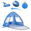 Abri de plage pour 2 personnes, protection UPF 50+, toile d'ombrage portable avec sac de transport et poches de sable, parasol de plage léger et facile à installer pour le camping