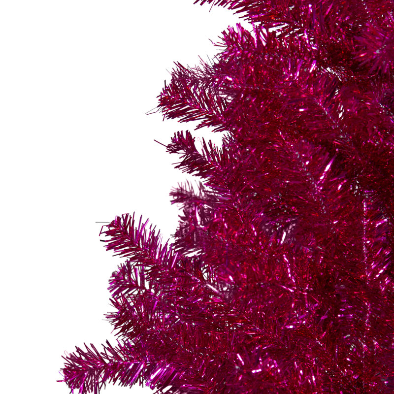 Arbre de Noël artificiel rose 4,5 po Tinsel