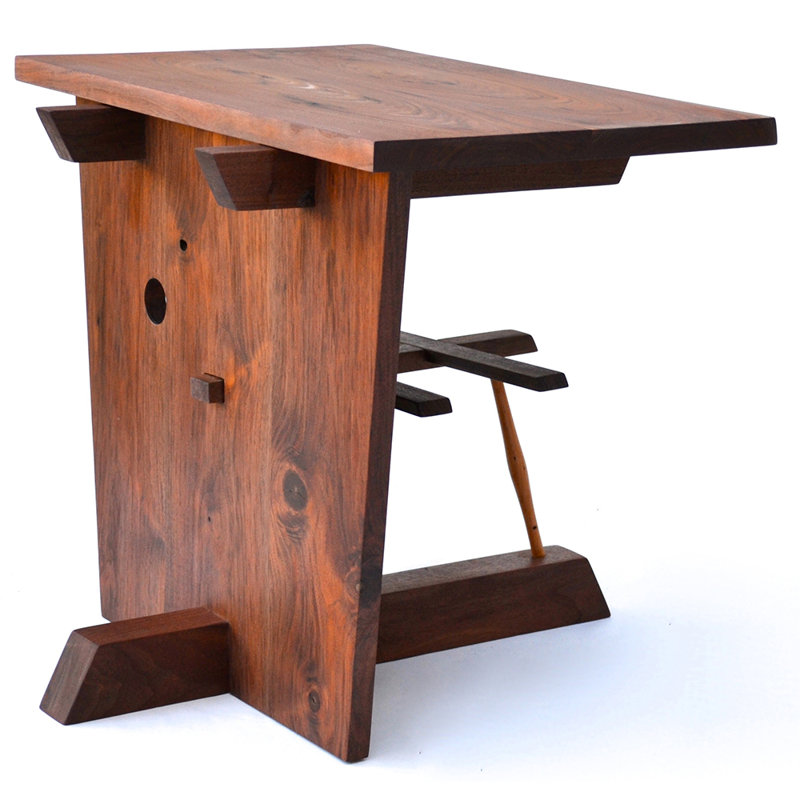 24'' W Solid Wood Console Table, Walnut