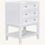 Meuble-lavabo 24 po sans lavabo, base seulement, structure en bois massif, armoire de rangement avec tiroir et tablette ouverte, blanc