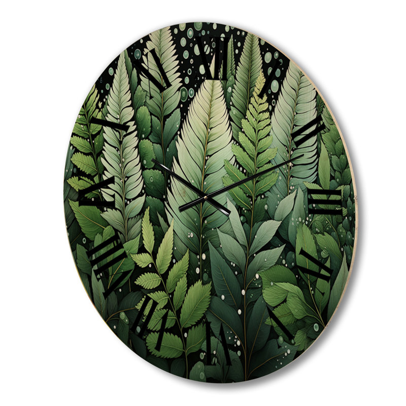 Horloge murale en bois massif Nyre, Moyenne