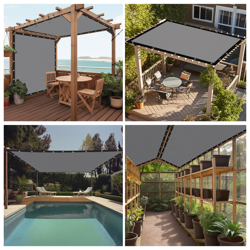 Abat-jour de pergola Artpuch, Gris clair, H 192 po x l 60 po x P 0,1 po