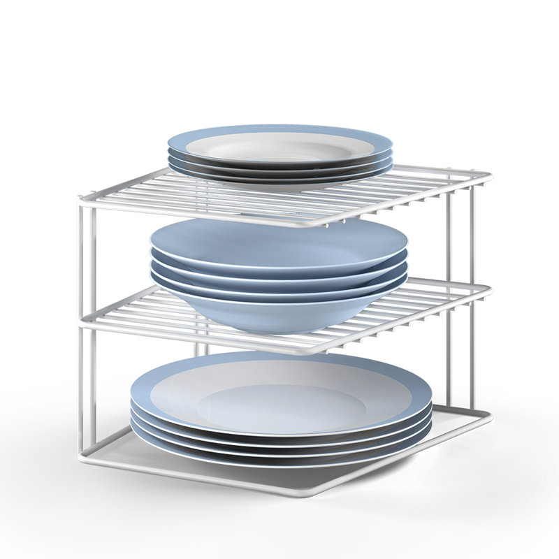 364202095 Silos Corner Cupboard Insert, 2 Shelves, 25 X 25 X 19 Cm, White