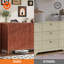 Commode cannelée en bois Mid-Century-95476586