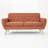 Modern Fabric Loveseat