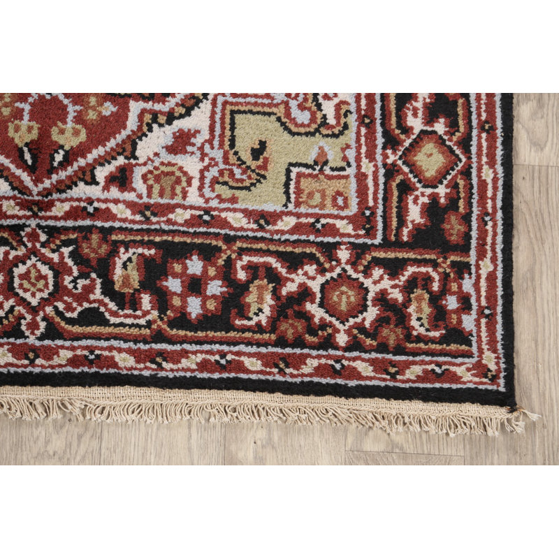 Tapis à motif oriental géométrique traditionnel 4 x 6