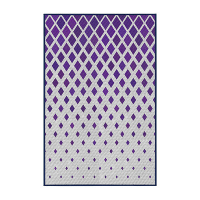 Tapis violet/blanc à motifs Holtzclaw
