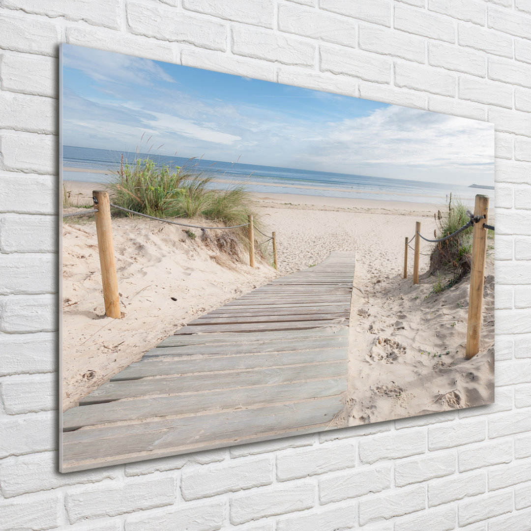 Glasbild Beach