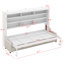 Grand lit escamotable avec canapé pliant et tablettes de rangement intégrées, cadre de lit mural peu encombrant avec lumières DEL