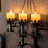 Black Wall Candle Sconces,3 Iron Candelabra