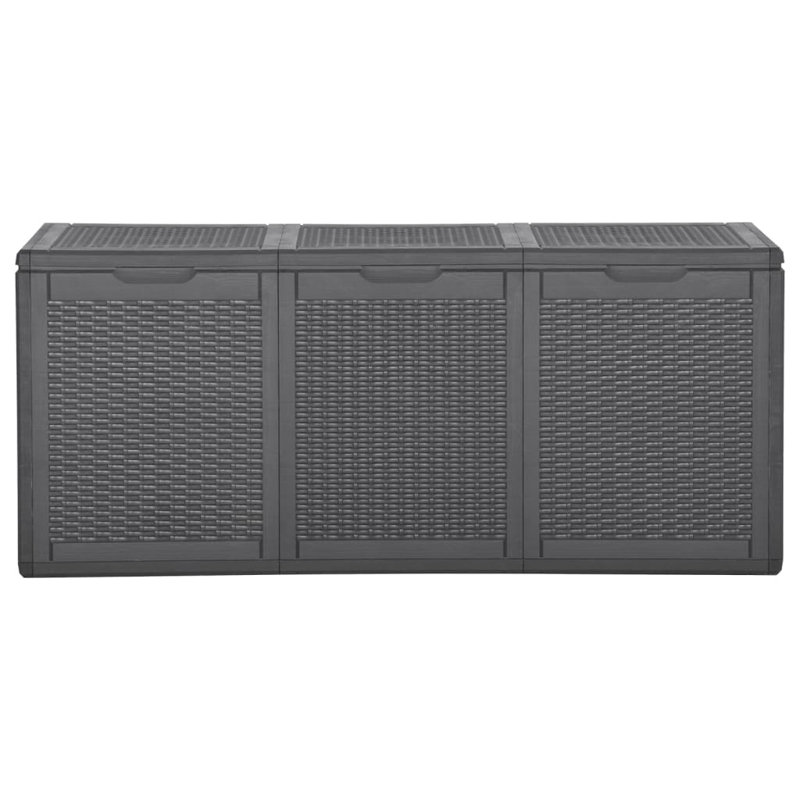 17 Stories Harce 118.5cm W 270L Water Resistant Polypropylene Deck Box, Black