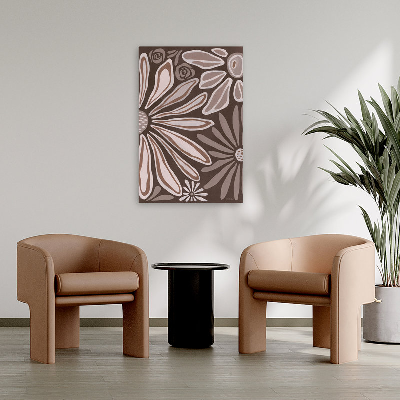Moka contemporain et décontracté Blooms IV, H 36 po x l 24 po