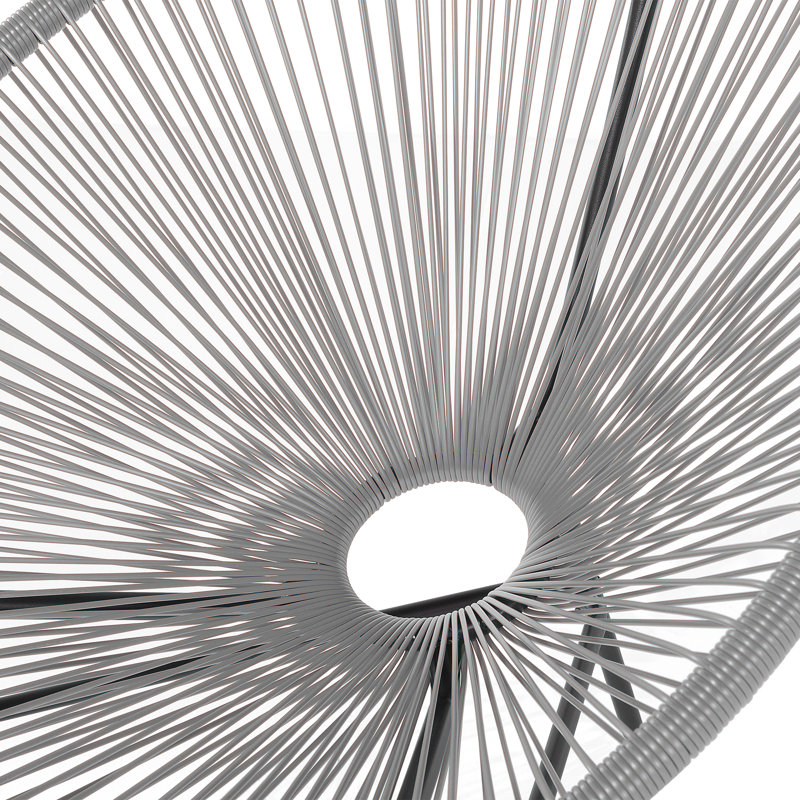 Belrue Wicker Outdoor Armless Lounge Chair, Grey