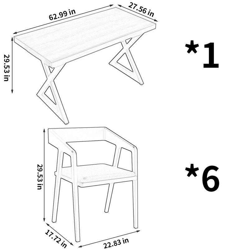 Ensemble de salle à manger décontracté de style industriel L 62,99 po x l 23,62 po, Brun, Bleu, Brun et bleu