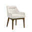 Ensemble de 2 chaises d'appoint en chenille et chêne vintage Kasha