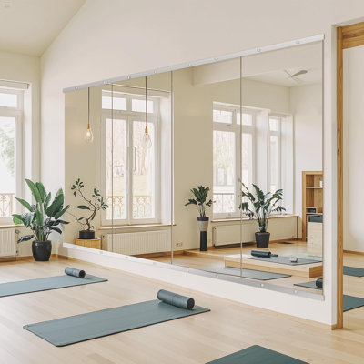 Large Home Gym Mirror, 63''×24''-2PCS，Oversized Dance Studio Mirror, Full Length Mirror Tempered Glass Mirror