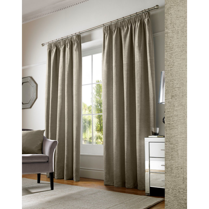 Juanita Semi Sheer Curtain, Cream, 167 W x 182 D cm
